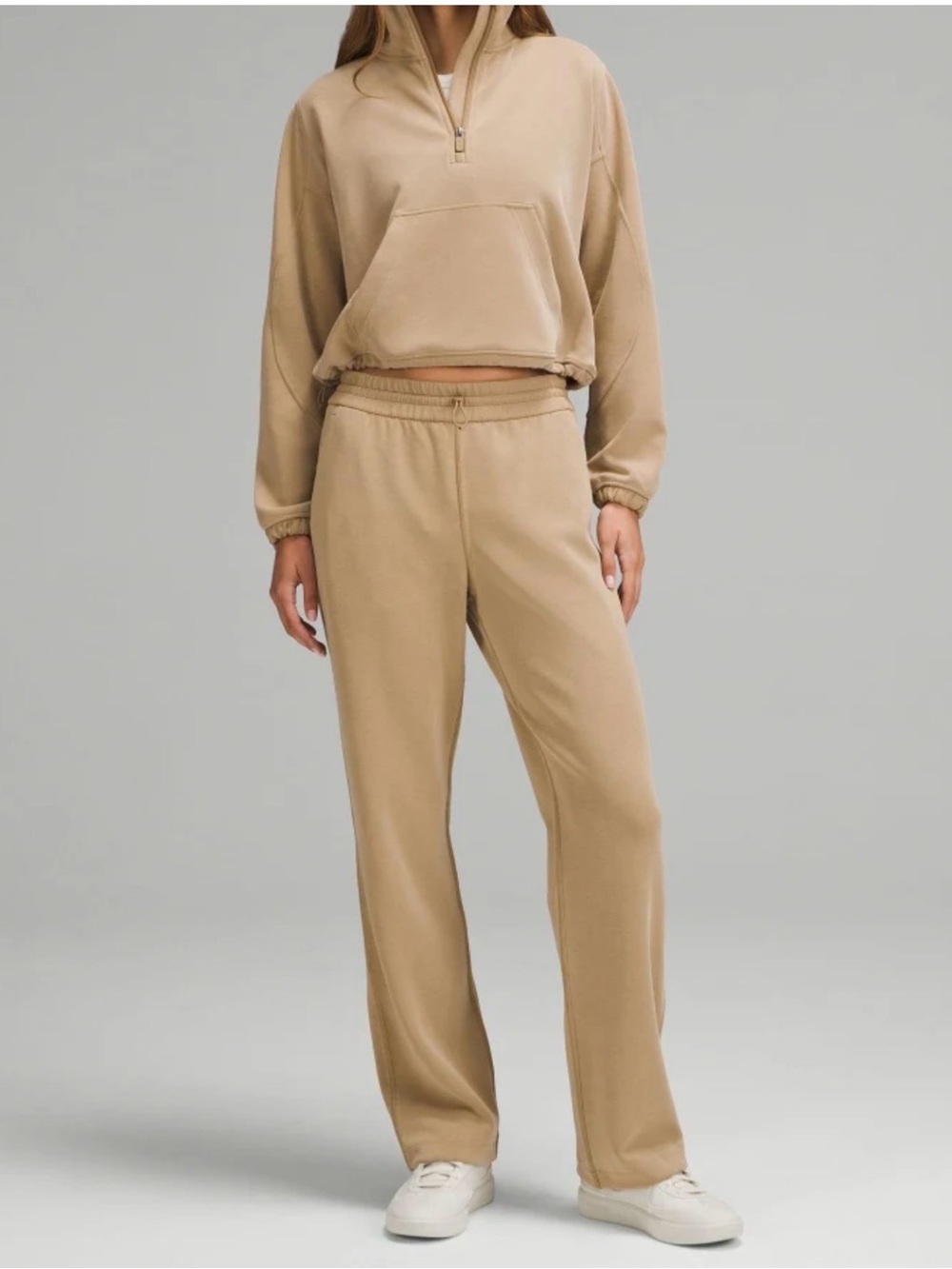 Beige High-Rise Relaxed Sweatpants Lululemon size 10